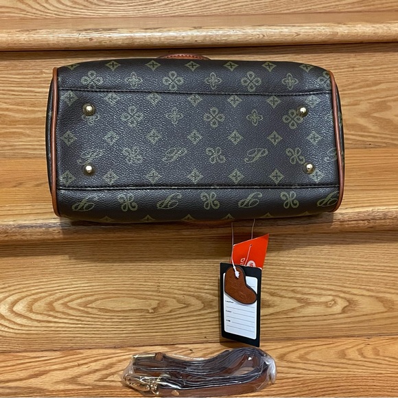 NWT Elegant Brown DIOPHY Monogram Woman’s Handbag Purse - Picture 7 of 15